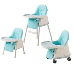 GENERICO - Silla de Comer Carrito Multifuncional Celeste