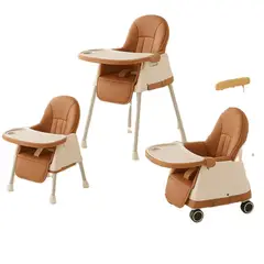 GENERICO - Silla de Comer Carrito Multifuncional Marrón