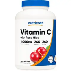 NUTRICOST - Vitamina C 1000Mg Con Rose Hips Rosa Mosqueta