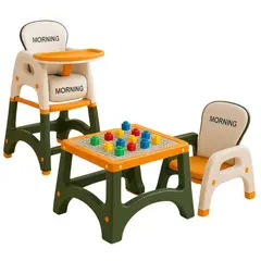 GENERICO - Silla de Comer Mesa de Juegos Multifuncional Naranja