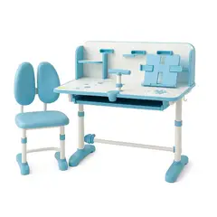 GENERICO - Set de Escritorio Infantil Regulable Multifuncional Azul