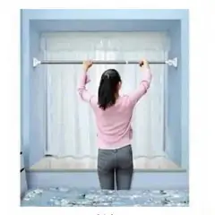 GENERICO - Barra de cortina de ducha extensible para baños A1Calidad