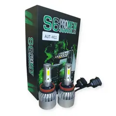 GENERICO - Foco Led Blanca S6 H11 12v 24V 36000 Lúmenes