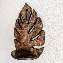 BOSQUE INVERNAL DECORACION ECO ALTERNATIVA - Portamaceta de madera Monstera