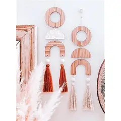 BOSQUE INVERNAL DECORACION ECO ALTERNATIVA - Atrapasueños colgante Totem en madera por dos piezas