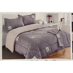 MINGDA - Set de Edredon 2 Pz c/ Carnero + Set Sabanas + Fundas 5 Piezas PREMIUN