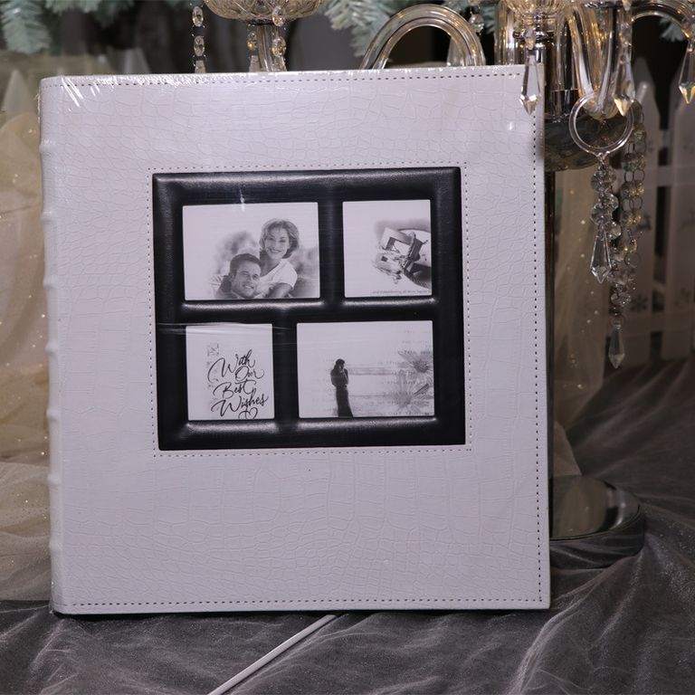 Album de Cuero Sintético Texturado para 500 fotos en tamaño jumbo o 10x15 BLANCO