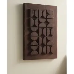 BOSQUE INVERNAL DECORACION ECO ALTERNATIVA - Cuadro geométrico en madera CARDIFF