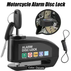 GENERICO - Candado de Disco con Alarma Para Motocicleta Bicicleta
