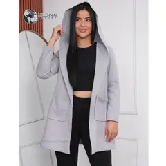 GENERICO - Capa Elegante para Mujer con Capucha y Bolsillos Ideal para el Frío