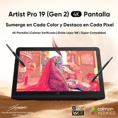 XP PEN - XPPen tabletas grafica Artist Pro 19 Gen 2 - 4K Pantalla com ACK05