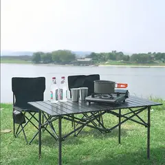 GENERICO - Mesa Plegable Camping Playa 95x55x50 cm