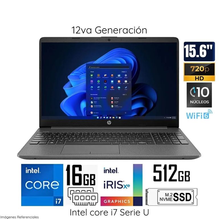 Laptop 250-G9 I7 1255U 16gb 512gb 15.6 HD Negro