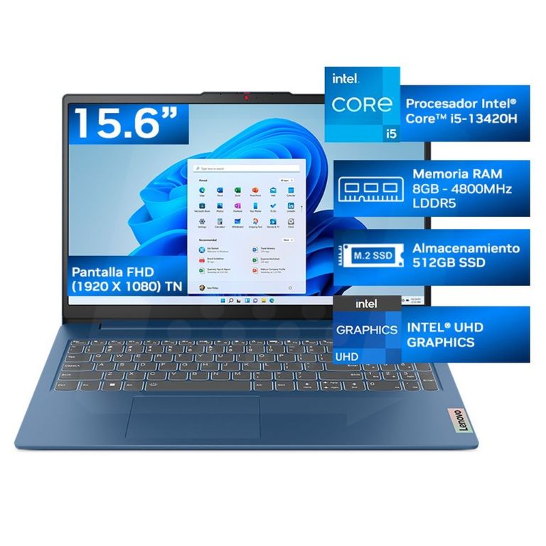 Laptop Ideapad Slim3 I5 13420H 8gb 512gb 15.6 FHD Abyss Blue