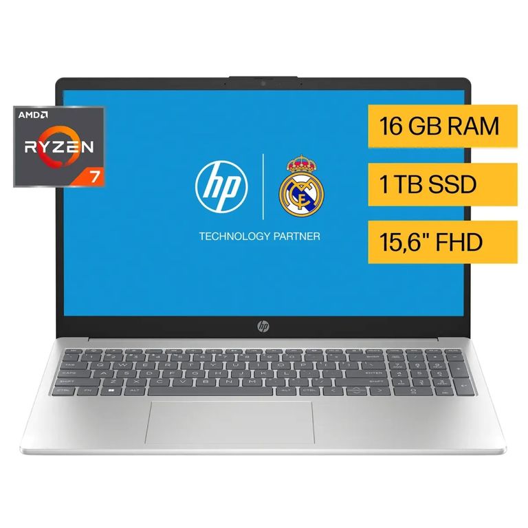 Laptop 15-fc0031la R7 7730U 16gb 1TB SSD 15.6 FHD Window 11 Plateado