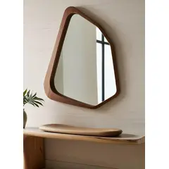 BOSQUE INVERNAL DECORACION ECO ALTERNATIVA - Espejo vertical asimétrico en madera Harp