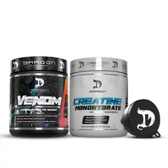 DRAG PHARMA - Venom 40 Serv Fruit Punch + Creatina Dragon Pharma 300 g + embudo
