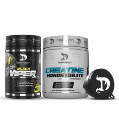 DRAG PHARMA - Creatina dragon pharma 300 G + Black Viper 90 Cápsulas + embudo