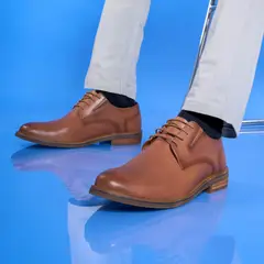 VIALE - Zapato Derby Casual RICARDO-2509 Toffe Homme Cuero