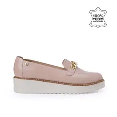 VIALE - Zapato Mocasín Casual TATI-2529 Palo Rosa Cuero