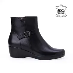 VIALE - Botín Jodhpur Casual DAYA-2513 Negro Cuero