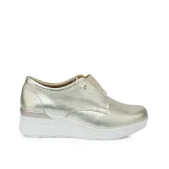 VIALE - Zapato Slip On Casual WIL-2535 Dorado Cuero