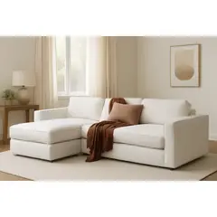 GENERICO - Sofá Seccional 2 Cuerpos Barak - Blanco