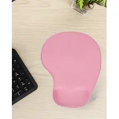 GENERICO - MOUSE PAD GEL PREMIUM BASE ANTIDESLIZANTE ERGONÓMICA ROSADO