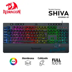 REDRAGON - SHIVA K512RGB-SP TECLADO SEMI MECÁNICO GAMER