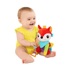 GENERICO - Peluche Sonajero con Mordedor de Zorrito Colgante para Bebé