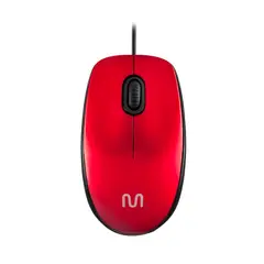 MULTILASER - MOUSE COM FIO MF400 MO390 1200DPI 3 BOTONES CABLE 18 METROS COLOR ROJO PN MO390