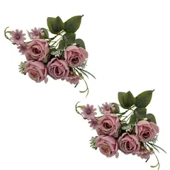 FLORIPA - Pack De 2 Bouquet De Mini Rosas SY05328-10 FLORIPASTORE