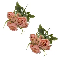 FLORIPA - Pack De 2 Bouquet De Mini Rosas SY05328-4 FLORIPASTORE