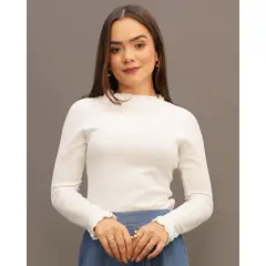 GENERICO - Polo Mujer Manga Larga Textura