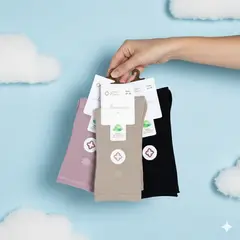 GENERICO - Pack de 3 Medias de Mujer colores Rosado, beige y Negro