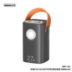 REMAX - CARGADOR PORTÁTIL  with Light 60000 mAh 27W+22.5W CARGA RAPIDA