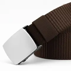 GENERICO - CORREA TÁCTICA MARRON CON HEBILLA METALICA