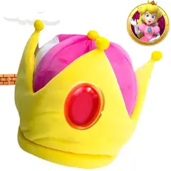 GENERICO - Gorro Princesa Peach Peluche Importado - Niños y Adutlos