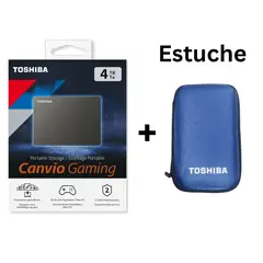 TOSHIBA - Disco Duro Externo 4 TB Canvio Gaming Negro + Estuche Funda
