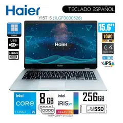 HAIER - Laptop Y15T I5 Intel Corei5-1135G7 8GB RAM 256GB SSD 15.6"  FHD Intel Iris Xe 1LGF0000326