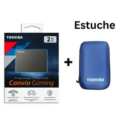 TOSHIBA - Disco Externo 2 TB Canvio Gaming Negro + Estuche Funda