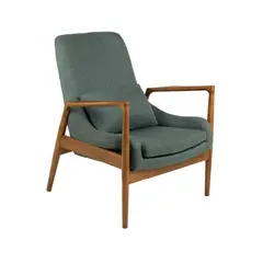 NIHM - Butaca Royo de Madera y Tela Verde