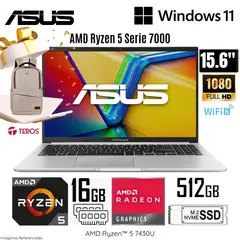 ASUS - Laptop Vivobook M1502YA-NJ544 AMD Ryzen 5-7430U 16GB RAM 512GB SSD 15.6" FHD - Silver + Regalo