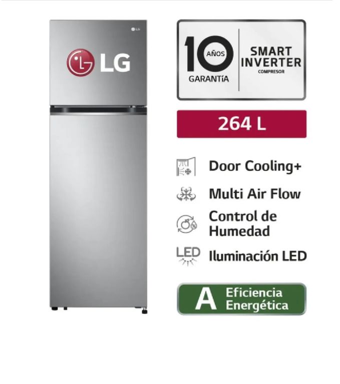 REFRIGERADORA TOP FREEZER GT26BPP 264L PLATEADA