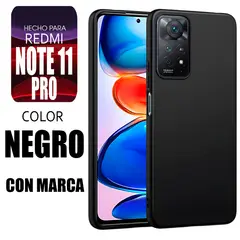 XIAOMI - Silicone Case Para Redmi Note 11 Pro Negro Con Marca