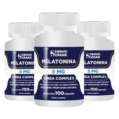 GENERICO - MELATONINA 5MG 100 CAPSULAS COMPLEX DERMO SUMAK 3 UND