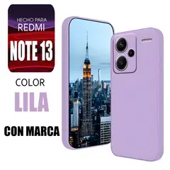 XIAOMI - Silicone Case Para Redmi Note 13 Lila Con Marca