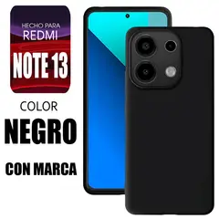 XIAOMI - Silicone Case Para Redmi Note 13 Negro Con Marca