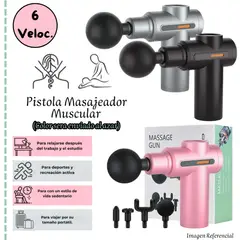 GENERICO - Massage Gun / Pistola Masajeadora con 6 velocidades