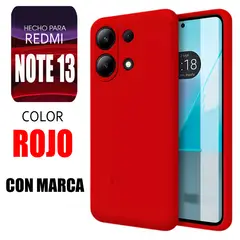 XIAOMI - Silicone Case Para Redmi Note 13 Rojo Con Marca